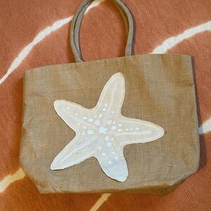 Coastal Beach Bag with ⭐️ Design